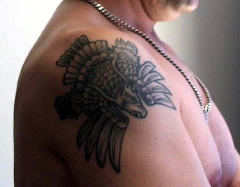 José - Cuauhtemoc Eagle: real inked placement tattoo photo thumbnail