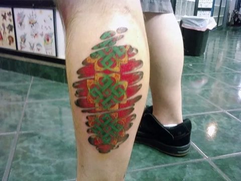Joseph - Breaking Benjamin logo: real inked placement tattoo photo thumbnail