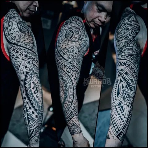 Jun - Masina sleeve: inked placement tattoo photo thumbnail