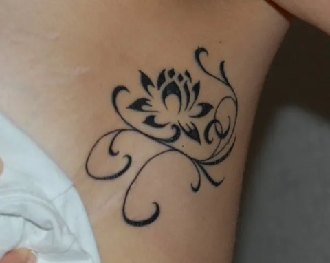 Kimba - Lotus: real inked placement tattoo photo thumbnail