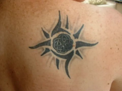 Lesley - Celtic star: real inked placement tattoo photo thumbnail