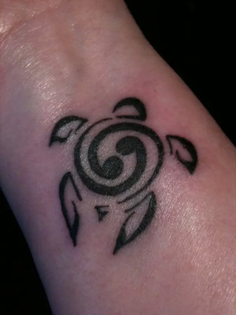 Lynn - Kopuni turtle: real inked placement tattoo photo thumbnail