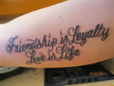 Valentina - Friendship & Love: real inked placement tattoo photo thumbnail
