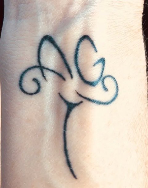 Michelle - A+G lotus: real inked placement tattoo photo thumbnail