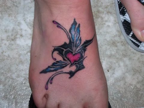 Morgan - Heart design: real inked placement tattoo photo thumbnail