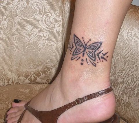 Noemi - Butterfly: real inked placement tattoo photo thumbnail