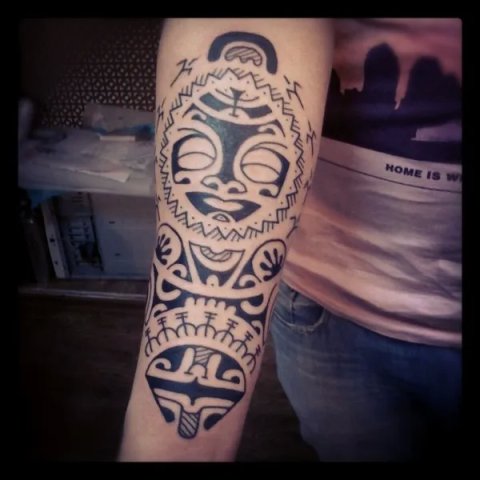 Peter - Polynesian: real inked placement tattoo photo thumbnail