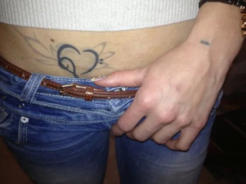 Petra - Musical heart: real inked placement tattoo photo thumbnail
