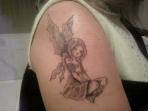 Rosaria - Fairie: real inked placement tattoo photo thumbnail