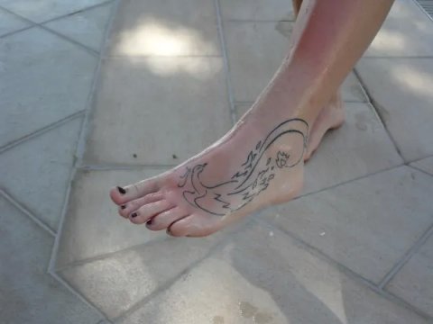 Simona - Suzaku bird: real inked placement tattoo photo thumbnail