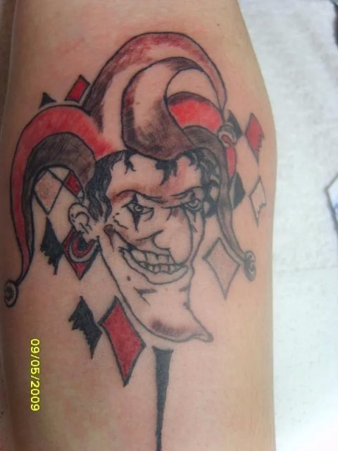 Tattoo H2O - Jolly joker: real inked placement tattoo photo thumbnail