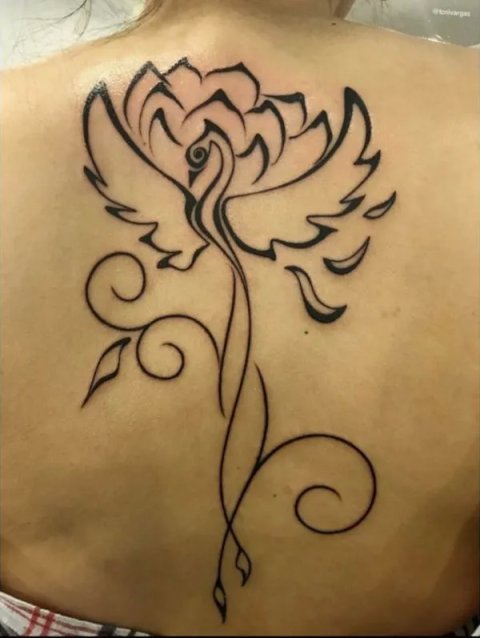 Tori - Phoenix lotus: real inked placement tattoo photo thumbnail