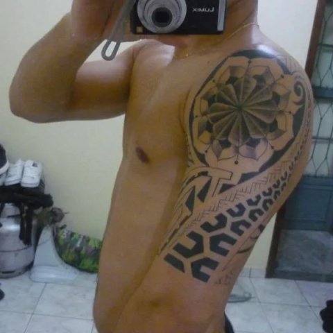 Vagne - Polynesian: real inked placement tattoo photo thumbnail