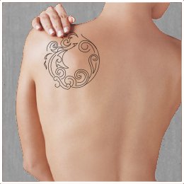 Water and fire phoenix tattoo