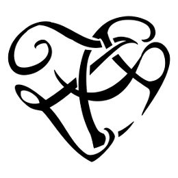 Z+A heartigram tattoo
