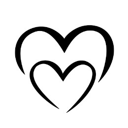 M+M simple heart tattoo