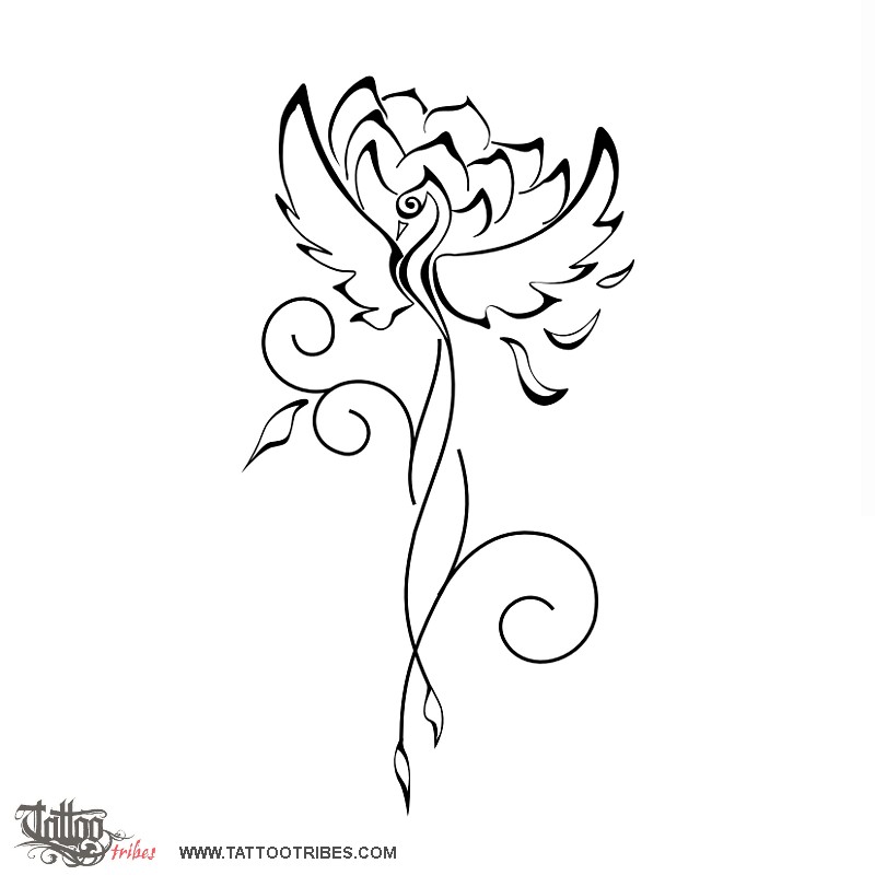 Tattoo of Phoenix and lotus Rebirth healing tattoo  custom tattoo  designs on TattooTribescom