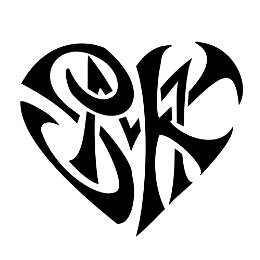 S+M+K heartigram tattoo