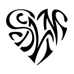 S+N+M heartigram tattoo