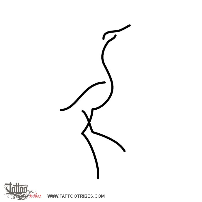 Tattoo of Minimals  Crane Luck longevity tattoo  custom tattoo designs  on TattooTribescom