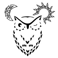 Night spirit tribal tattoo