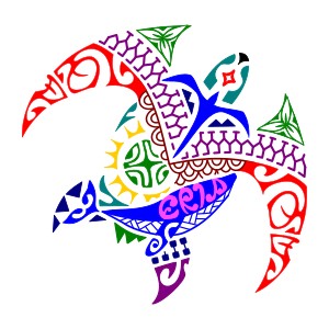 Mixed Polynesian turtle tattoo for the
pec