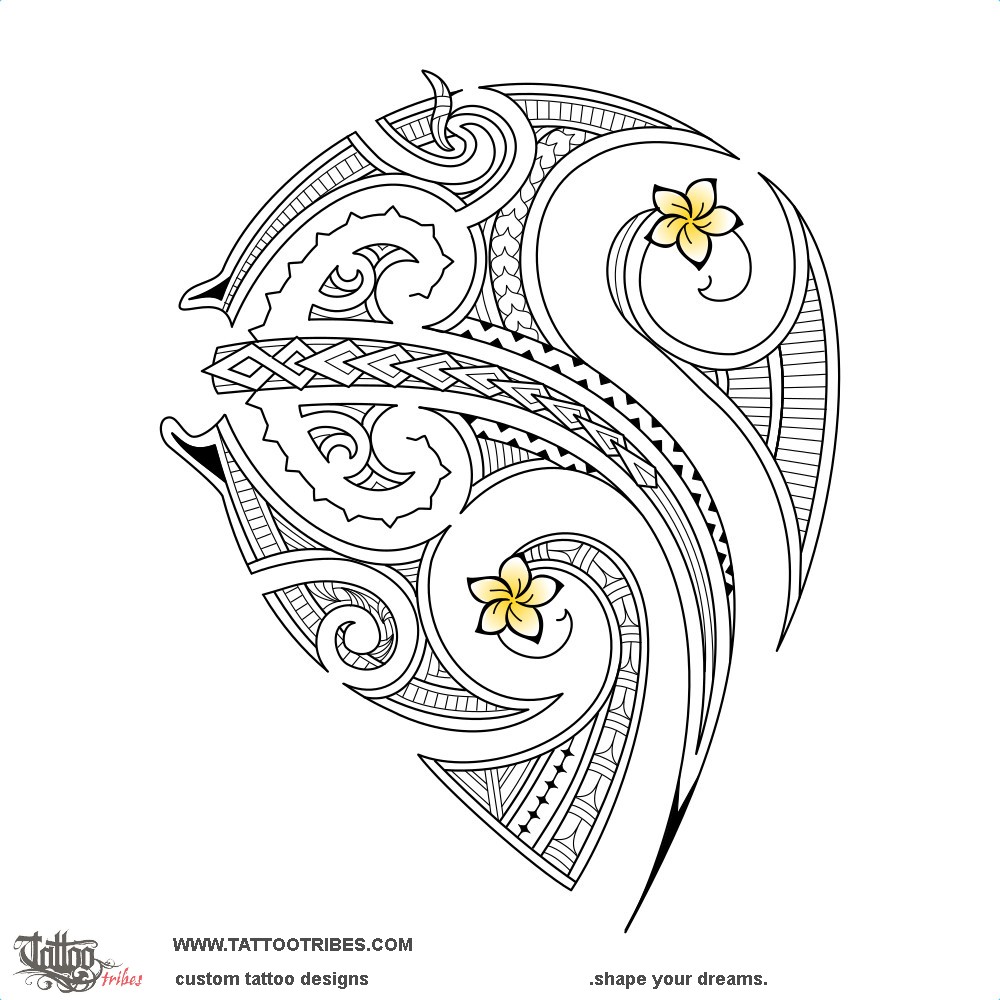 Rongomau Peace Maori Manta Original Polynesian Tattoo Design