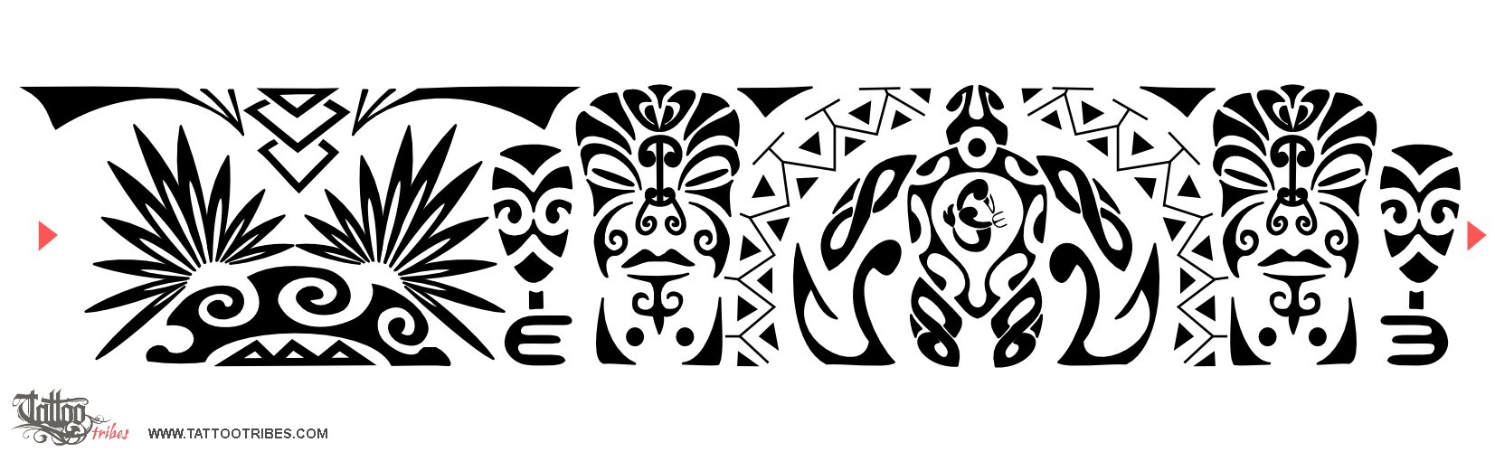 Design Black White Polynesian Tattoo Stock Vector by ©Motion-J 647943042