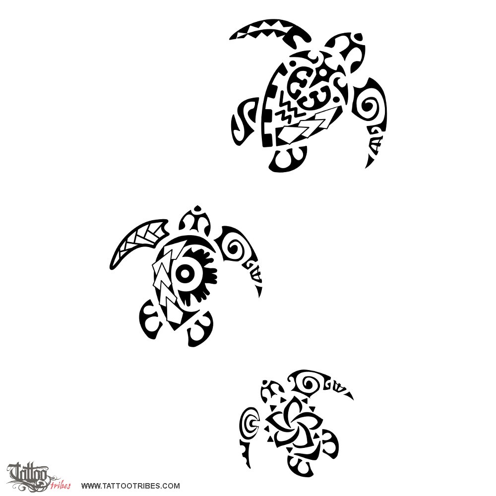 Turtle Tattoos  Polynesian and Hawaiian Tribal Turtle Designs