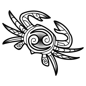 Maori style crab tattoo photo