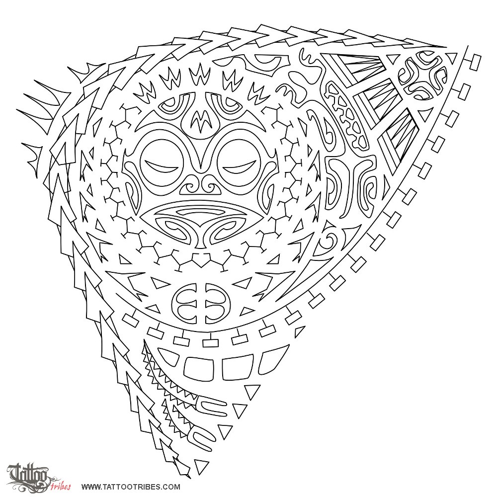 Motuhake (Independent) tiki ani ata original Polynesian tattoo design