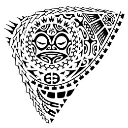 Motuhake (Independent) tiki ani ata original Polynesian tattoo design