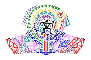 Polynesian style half sleeve integration
tattoo