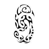 Double spiral whakaruru tattoo