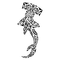 Determination hammerhead shark tattoo