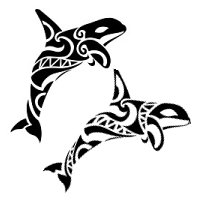 Killer whale tattoo design