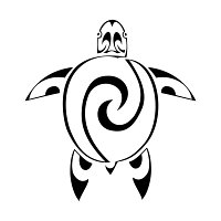 Polynesian turtle tattoo