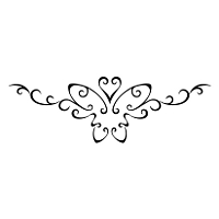 Butterfly lower back tattoo photo