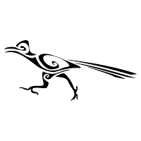 Tribal road runner tattoo