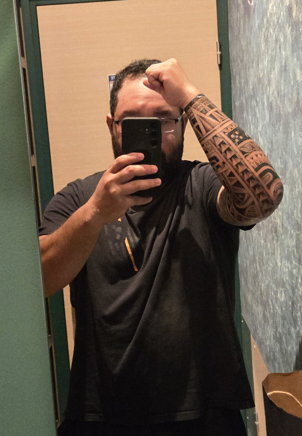 Steven - Polynesian sleeve tattoo photo