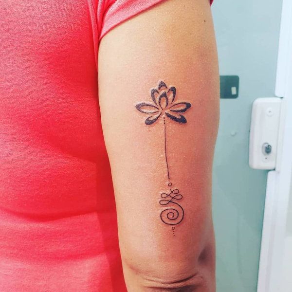 Guest - Lotus & unalome tattoo